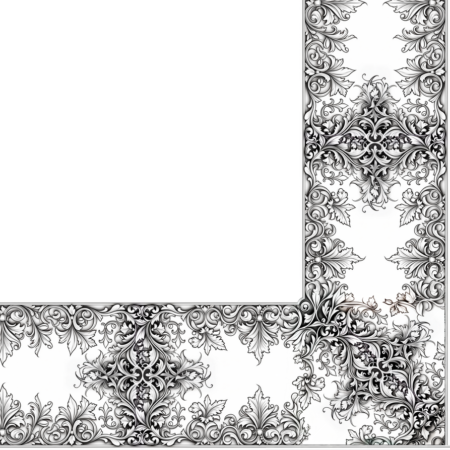 design tracery calligraphic foliage rococo lineart by byDEPOST on ...