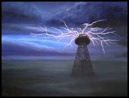 Tesla Wardenclyffe Tower w landscape