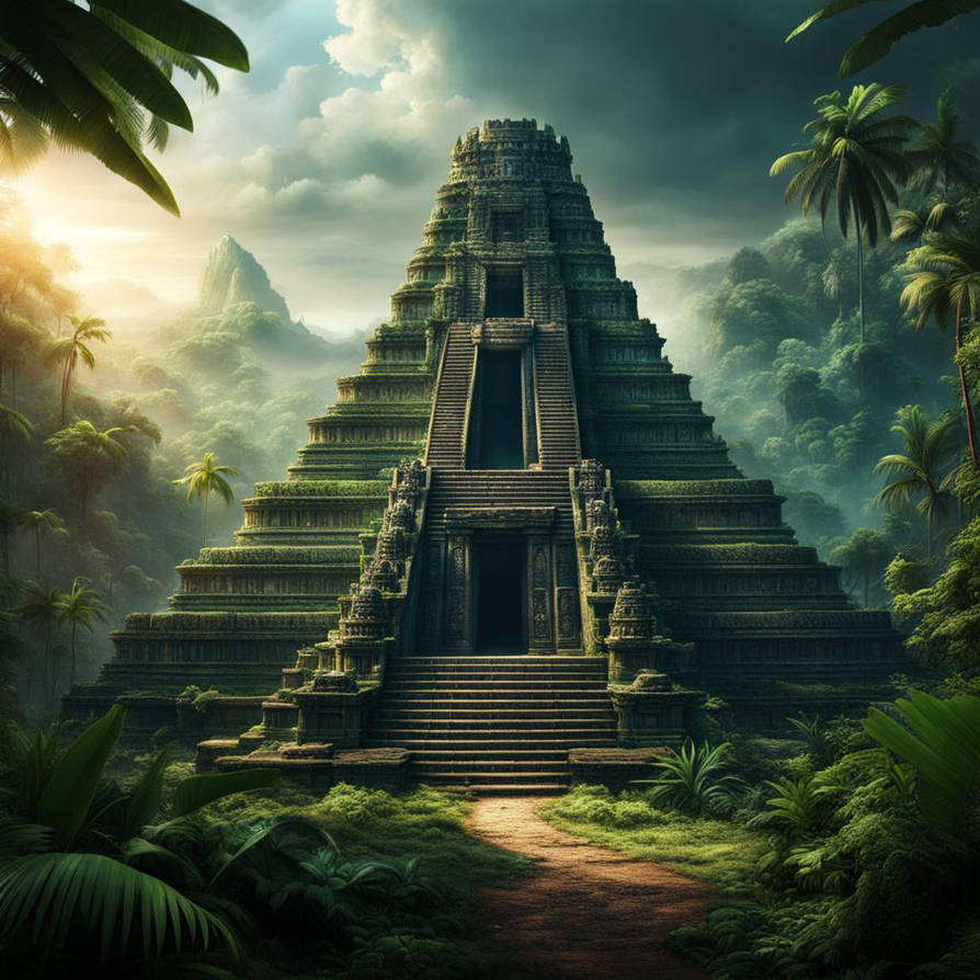 An Aztec temple in the middle of a forest by TomFeridoOfArthers on ...