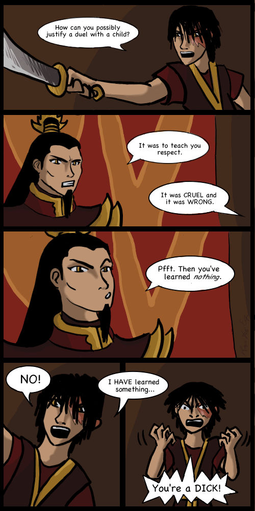 Zuko confronts Ozai by kartos on DeviantArt