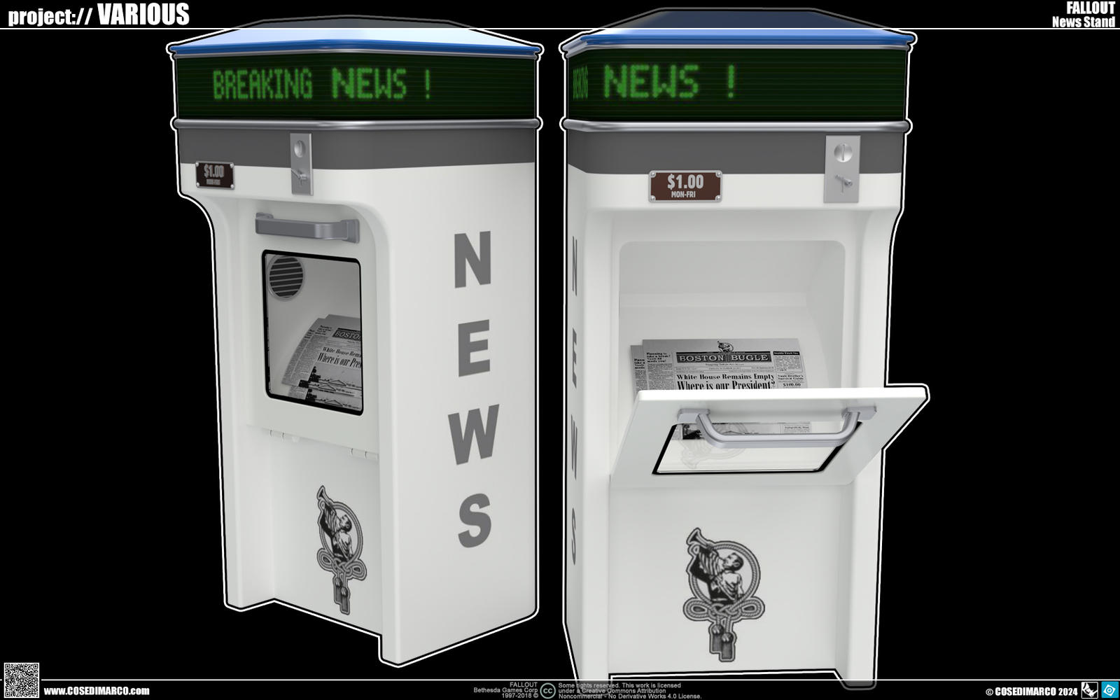 Fallout Newspaper Box Fallout News Stand by cosedimarco on DeviantArt