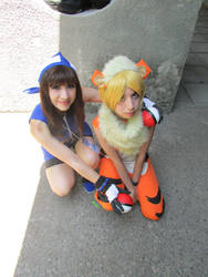 Growlithe Gijinka Cosplay and Sapphire