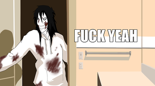 Jeff the killer in the bathroom