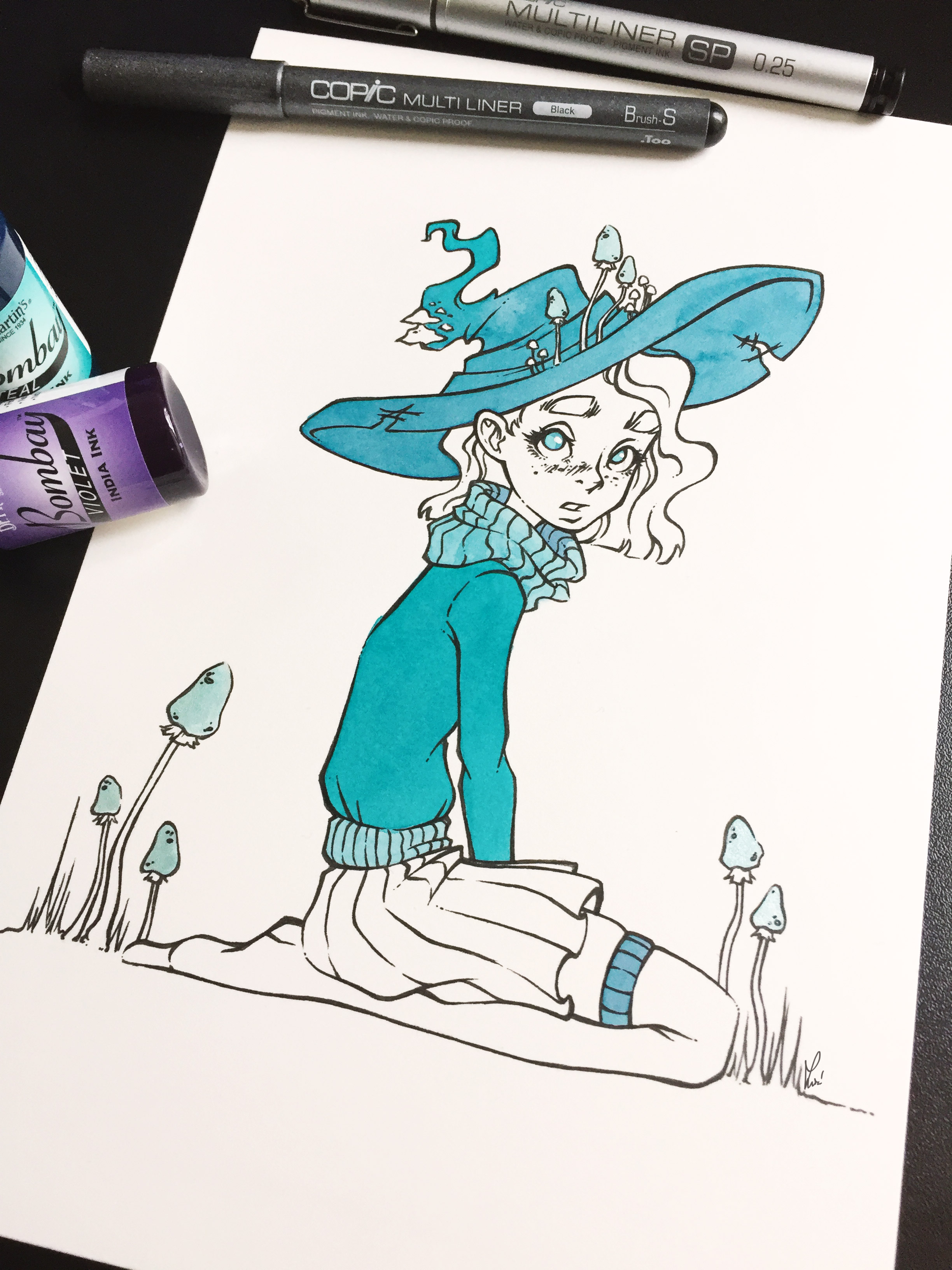 Mushroom witch, Inktober 2017