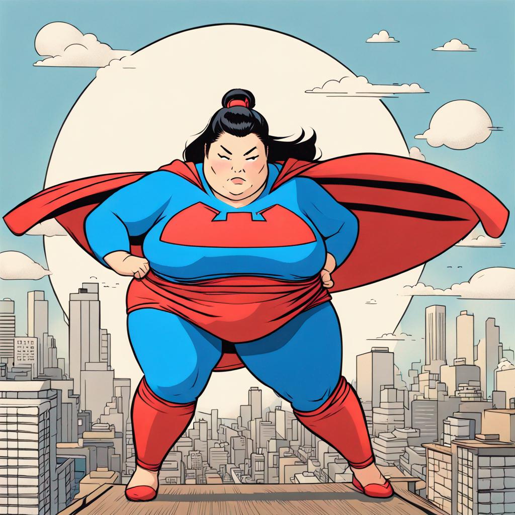 Sumo Superwoman Watches Over The City by GodzillaKin on DeviantArt