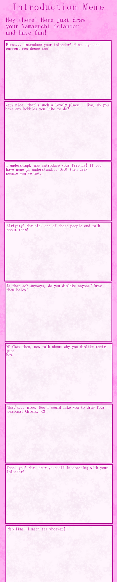 Character Introduction Meme by CralieDragonWolf on DeviantArt