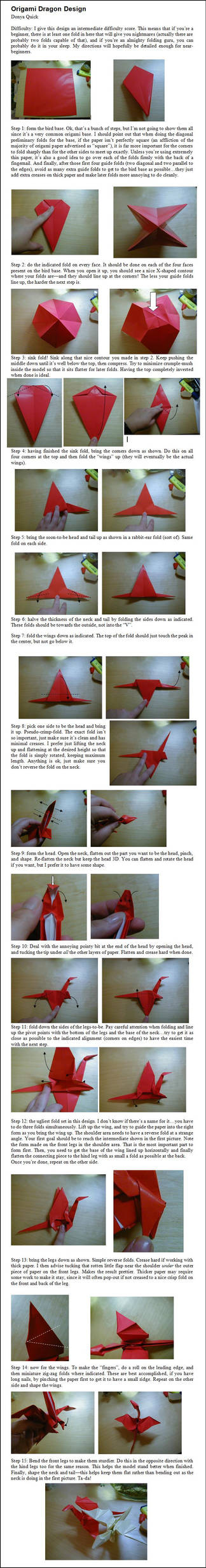 Origami Dragon - Instructions