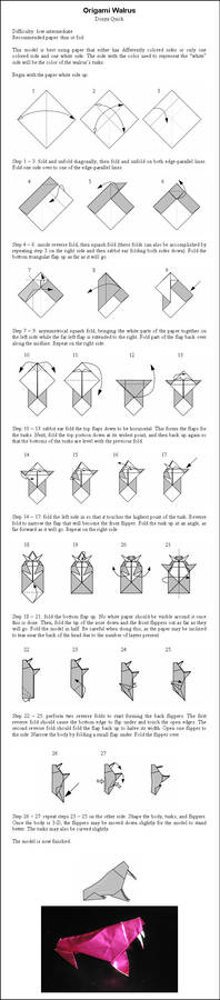 Origami Walrus Instructions