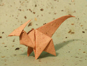 Origami Parasaurolophus