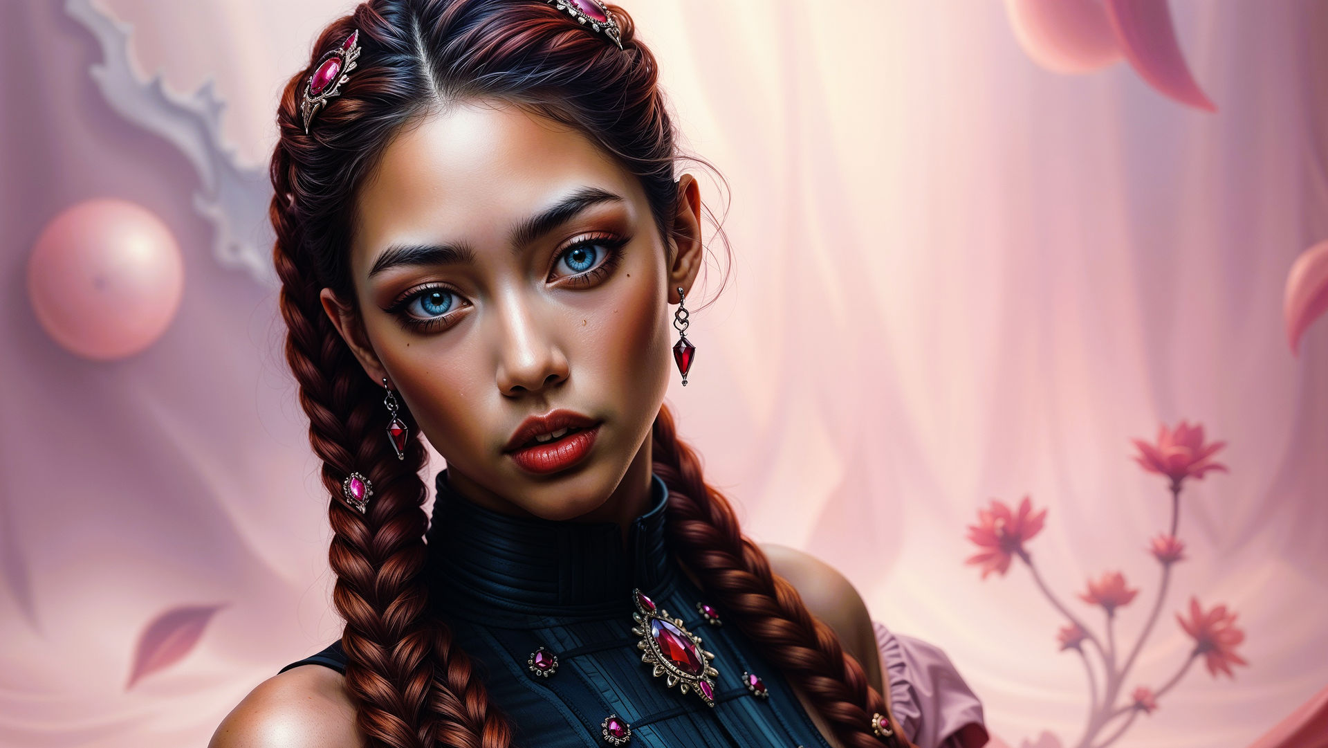 Rubies and Bright Blue Eyes by hollang on DeviantArt