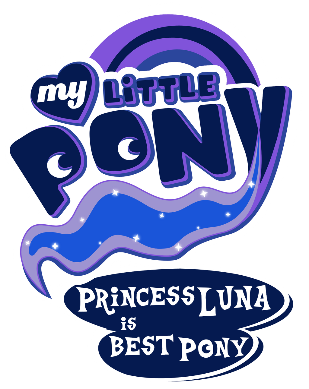 Fanart - MLP. My Little Pony Logo - Princess Luna