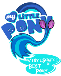 Fanart - MLP. My Little Pony Logo - Vinyl Scratch