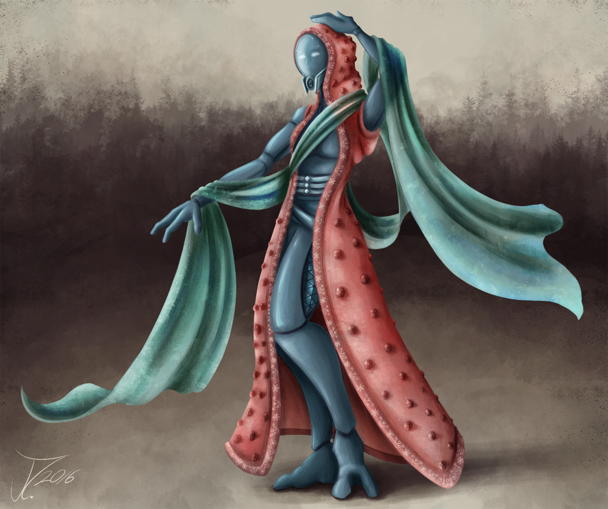 Comission. Leiah the Quarian Princess