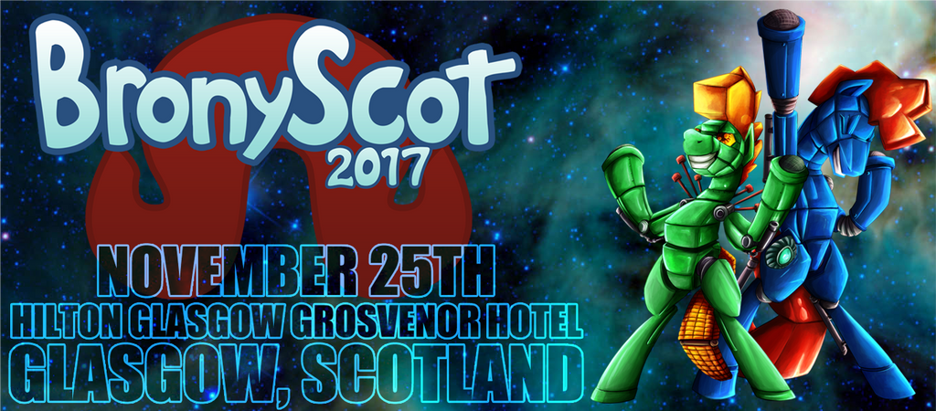 Brony Scot 2017 - Promotional Banner. Tr0n, JC by jamescorck