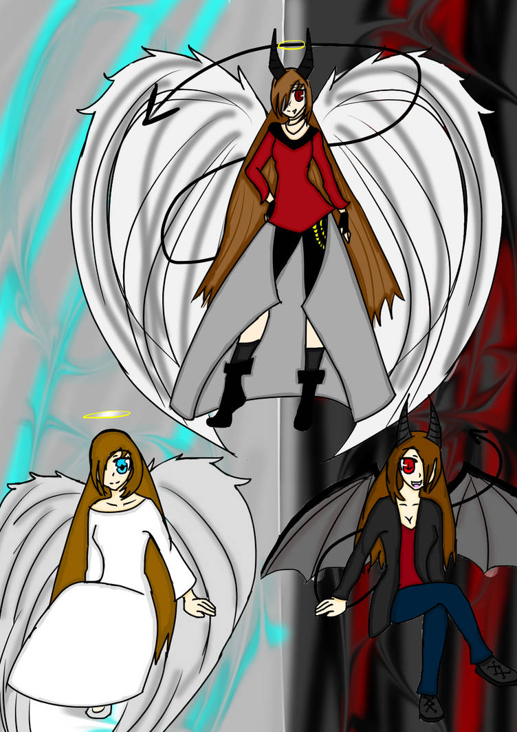 Angel Demon Hybrid By Izzyfox0415 On Deviantart Angel Demon Hybrid By Izzyfox0415