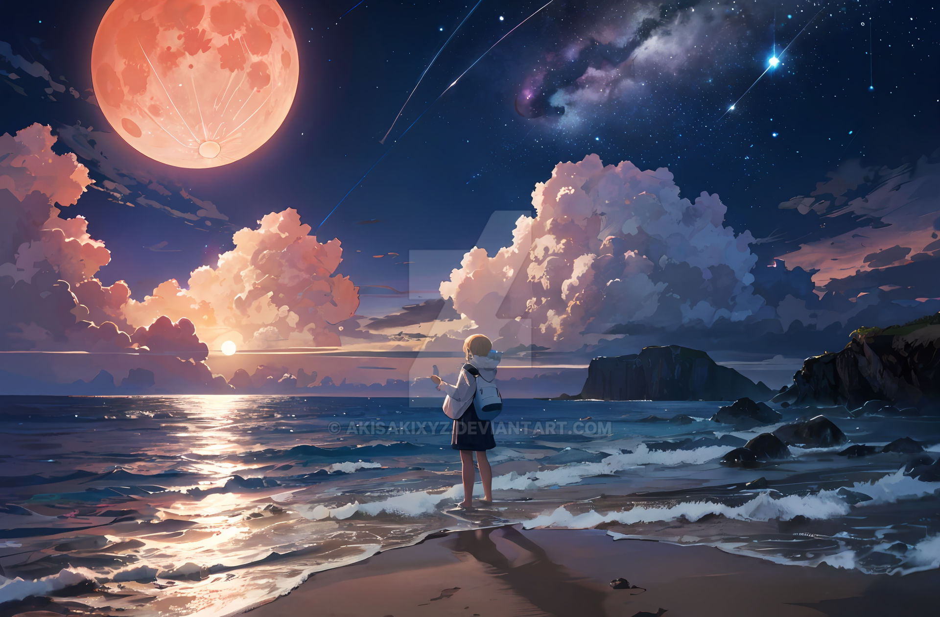 Beautiful Anim Beautiful Anime girl Wallpaper by AkiSakiXYZ on DeviantArt