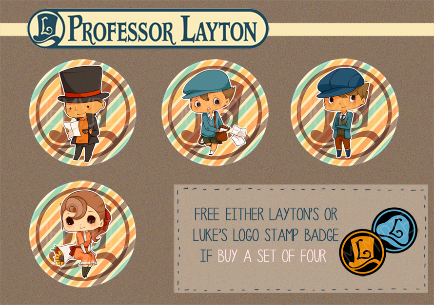 Comic Fiesta 2013: Professor Layton's badge