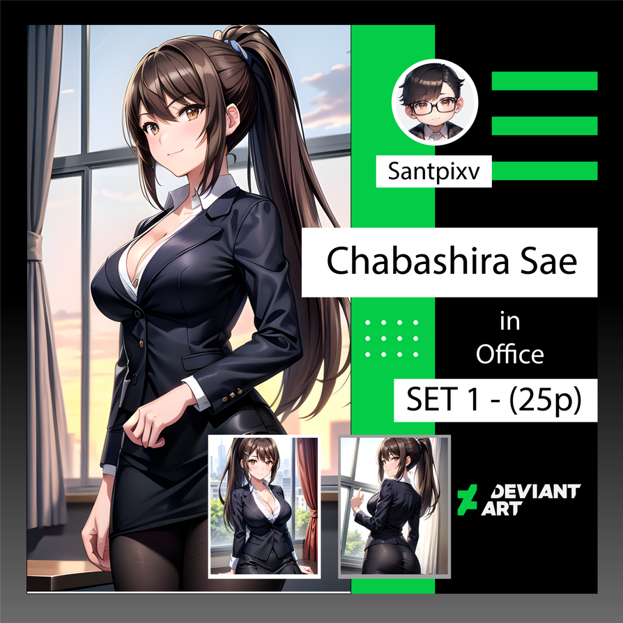 Sae Renders (25p) SET 1 Chabashira Sae in Office by Santpixv on DeviantArt
