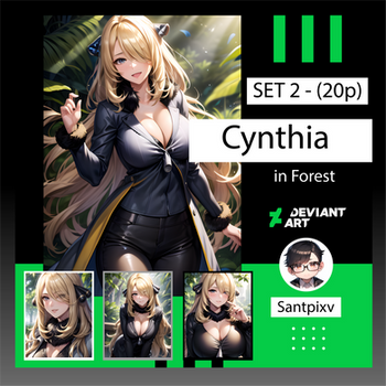 (20p) SET 2 Pokemon - Cynthia in Forest