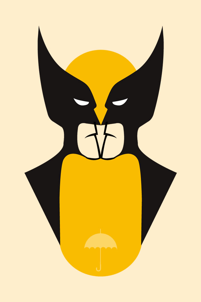 Wolverine batman iphone walls