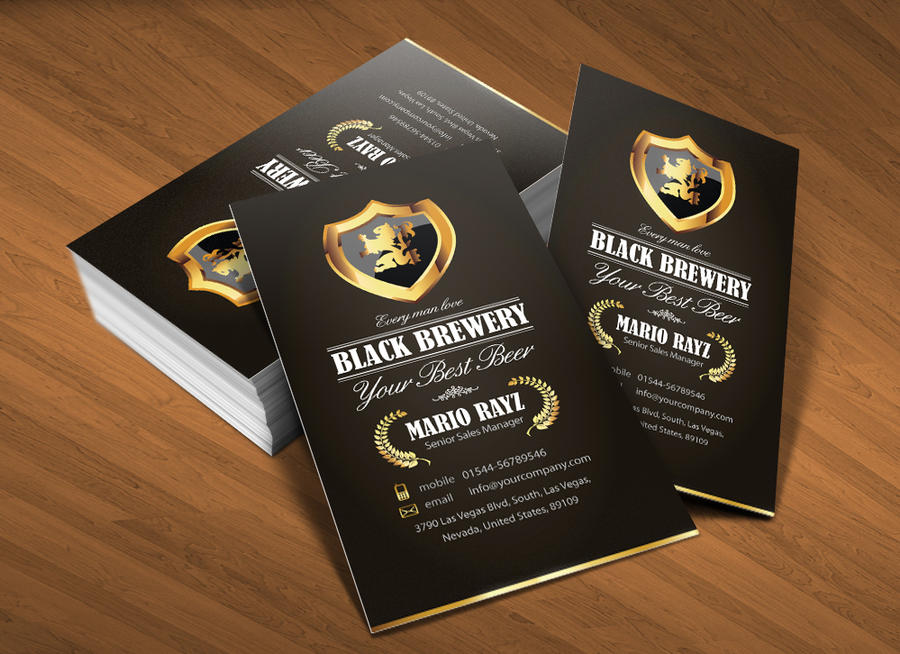 Black brewery business card v1