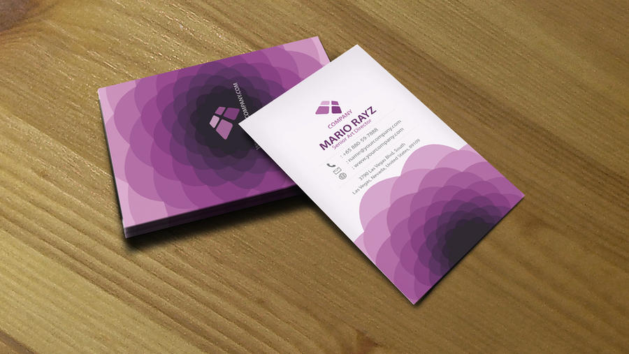 Purple flora business card 03