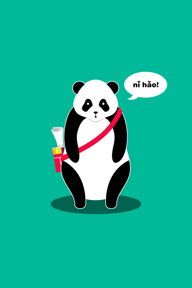 Hello Panda Iphone Wallpaper By Lemongraphic On Deviantart