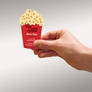 Golden popcorn business card