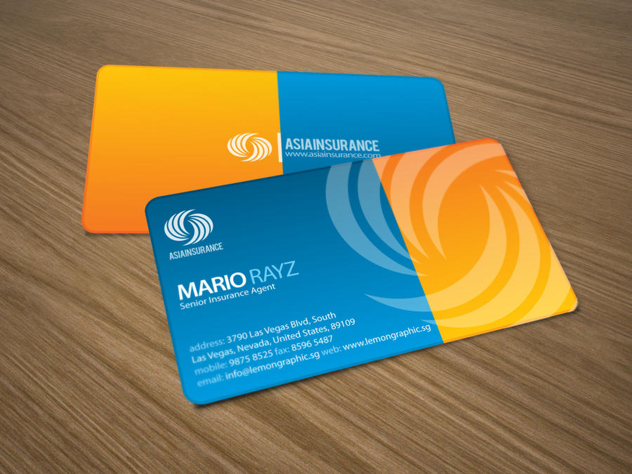 Asia insurance business card