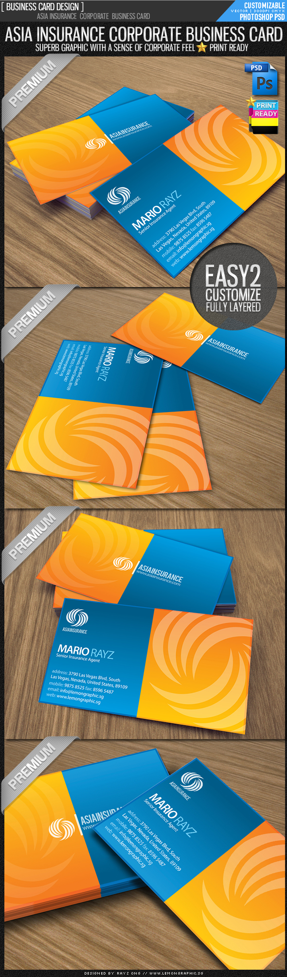 Asia insurance business card