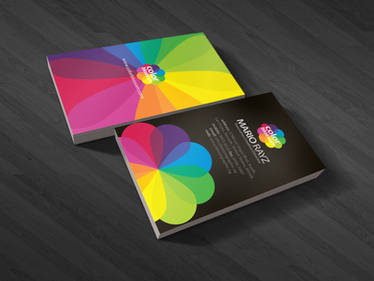 Color blossom business card