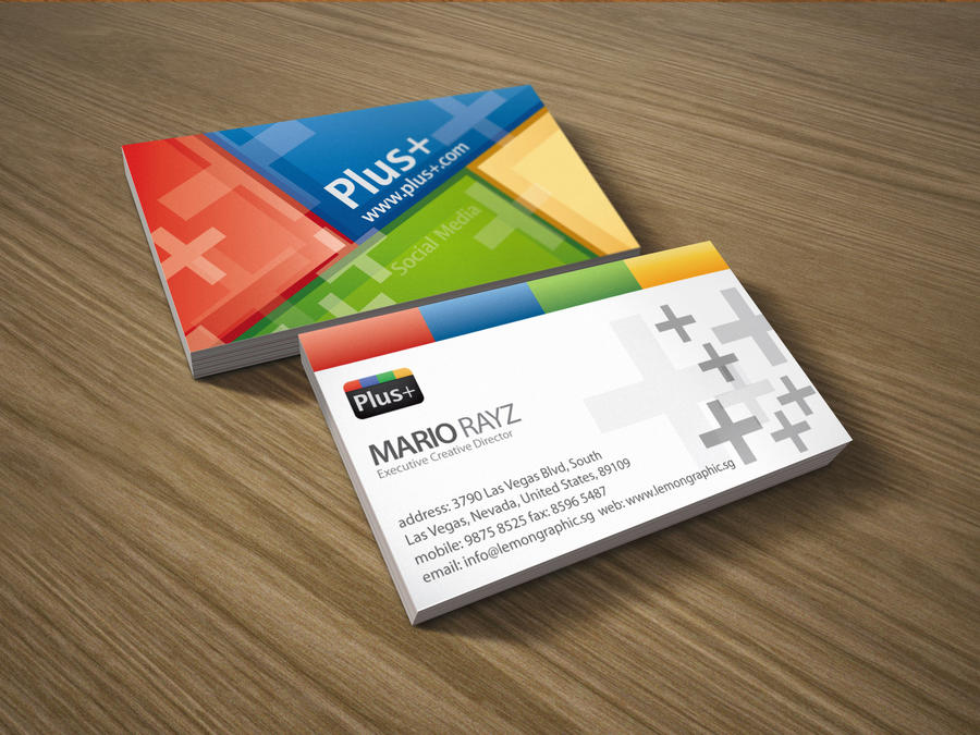 Google plus business card