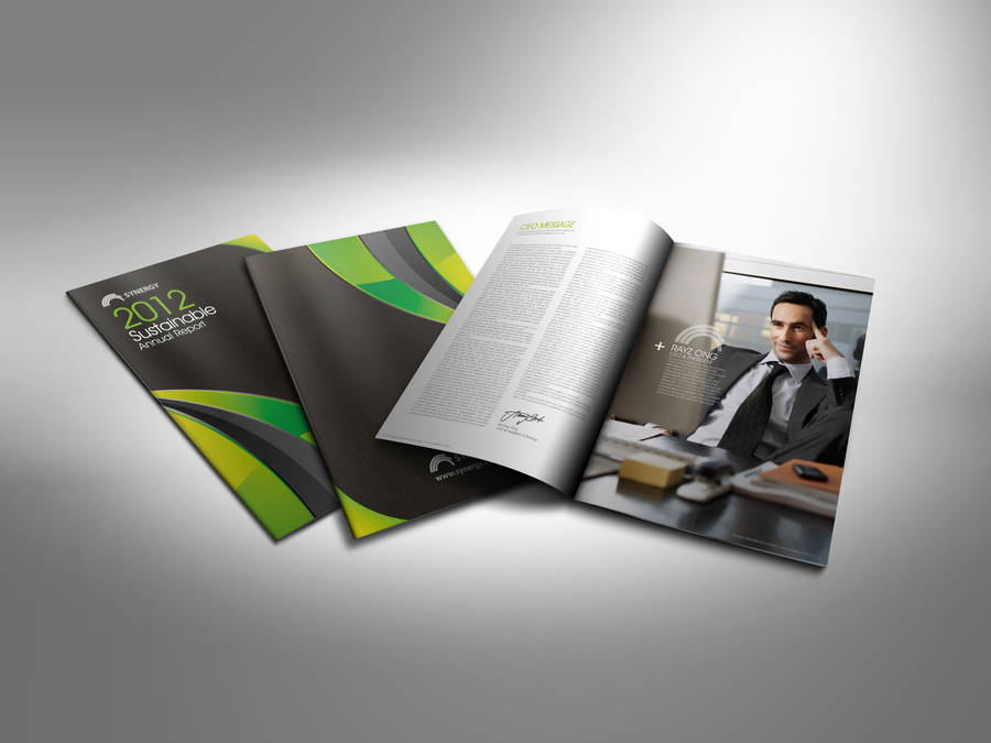 Sustainable annual report by Lemongraphic
