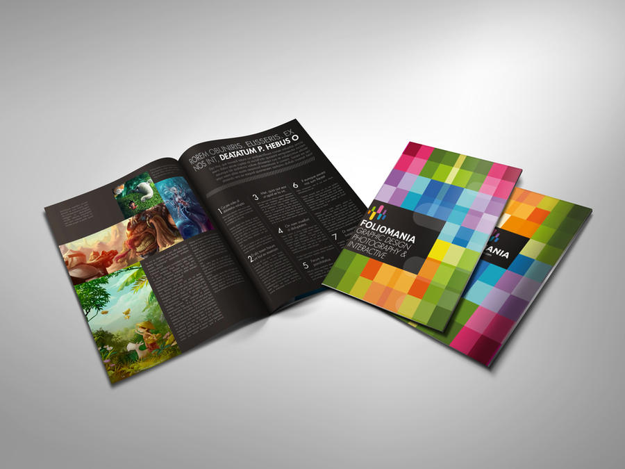 Foliomania designer portfolio brochure