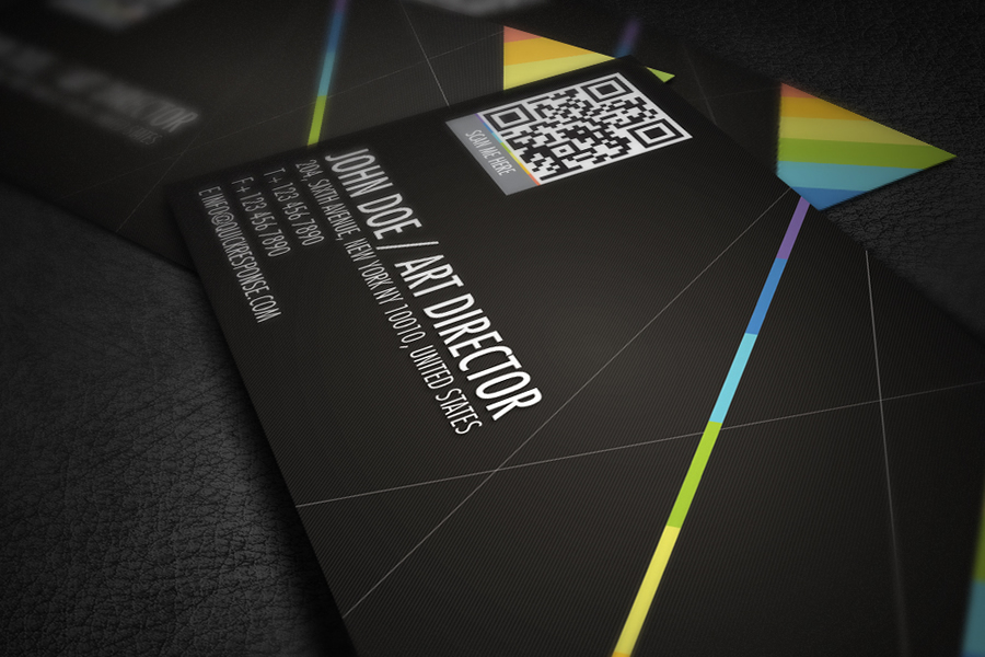 QR Quick Response business card design version 02