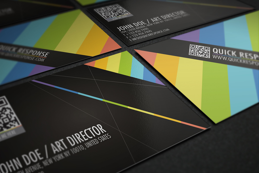 QR Quick Response business card design version 02