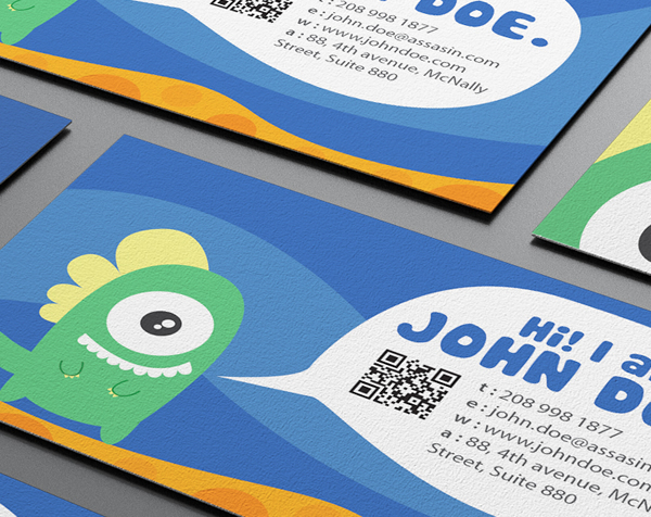 Graphic monster business card design