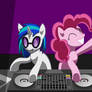 Vinyl and Pinkie DJing
