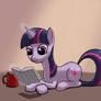 Twilight Sparkle reading a book