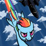 Rainbow Dash flying with SR71