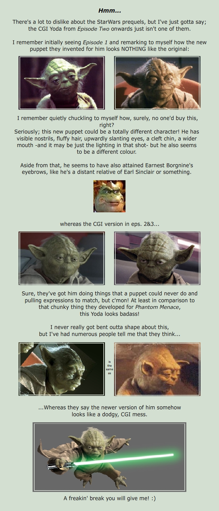 CGI Yoda retrospective