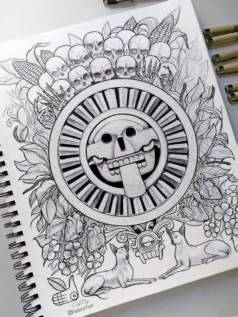 Disco de la muerte Azteca by Nekromart on DeviantArt