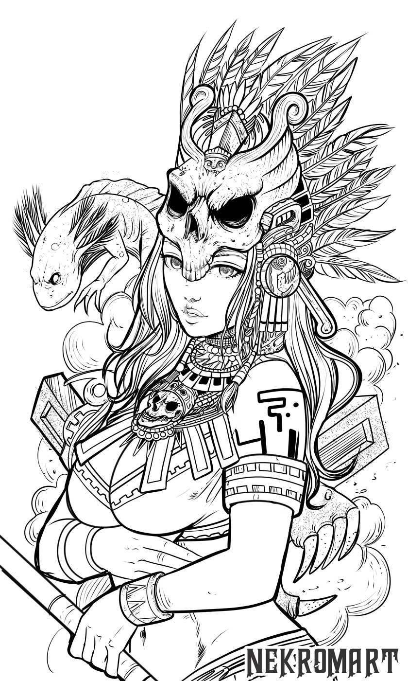 AztecGirl by Nekromart on DeviantArt