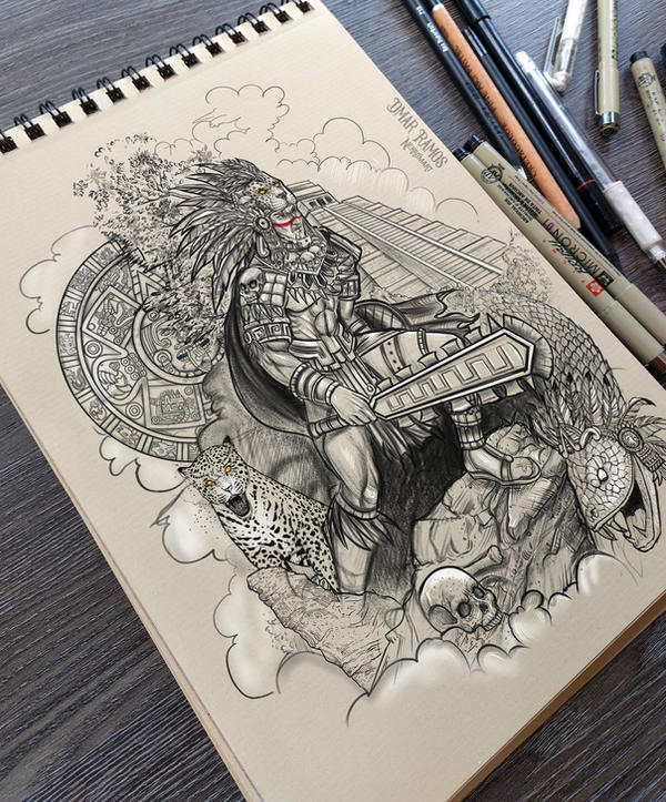 Deviantart Aztec Ritual Aztec Warrior by Nekromart on DeviantArt