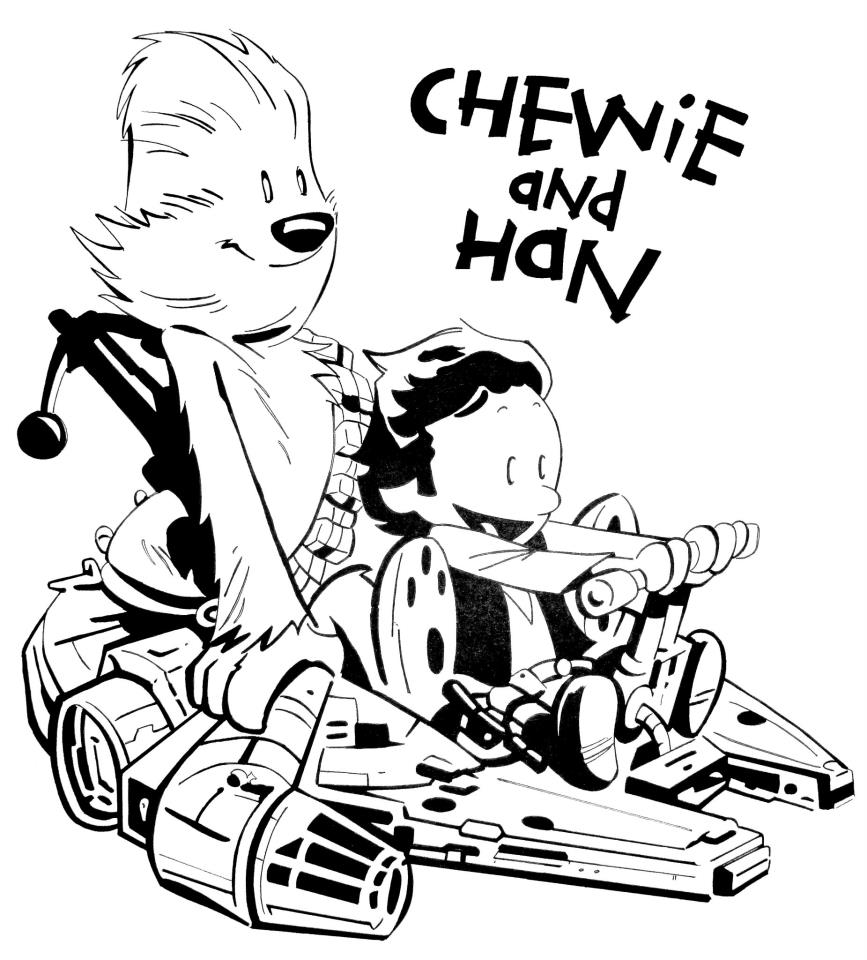 Chewie and Han Solo