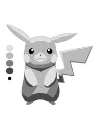 Pikachu Greyscale