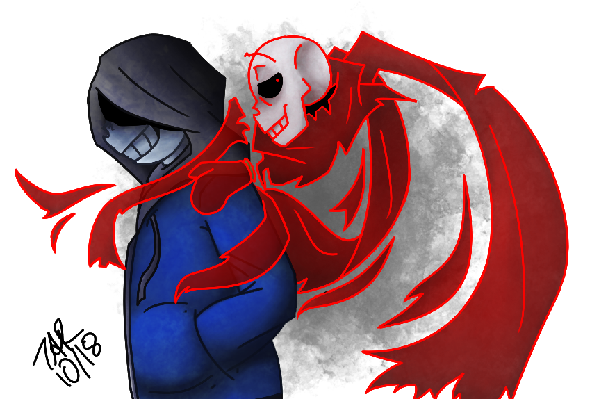 Canon Dusttale Sans and Papyrus - Dusttale by ZalCuzIdk on DeviantArt