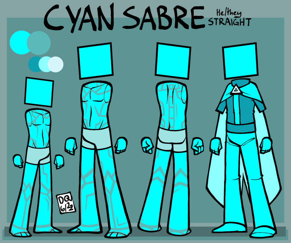 Cyan Colorblock Deviantart cyan ref by deltaqi on DeviantArt