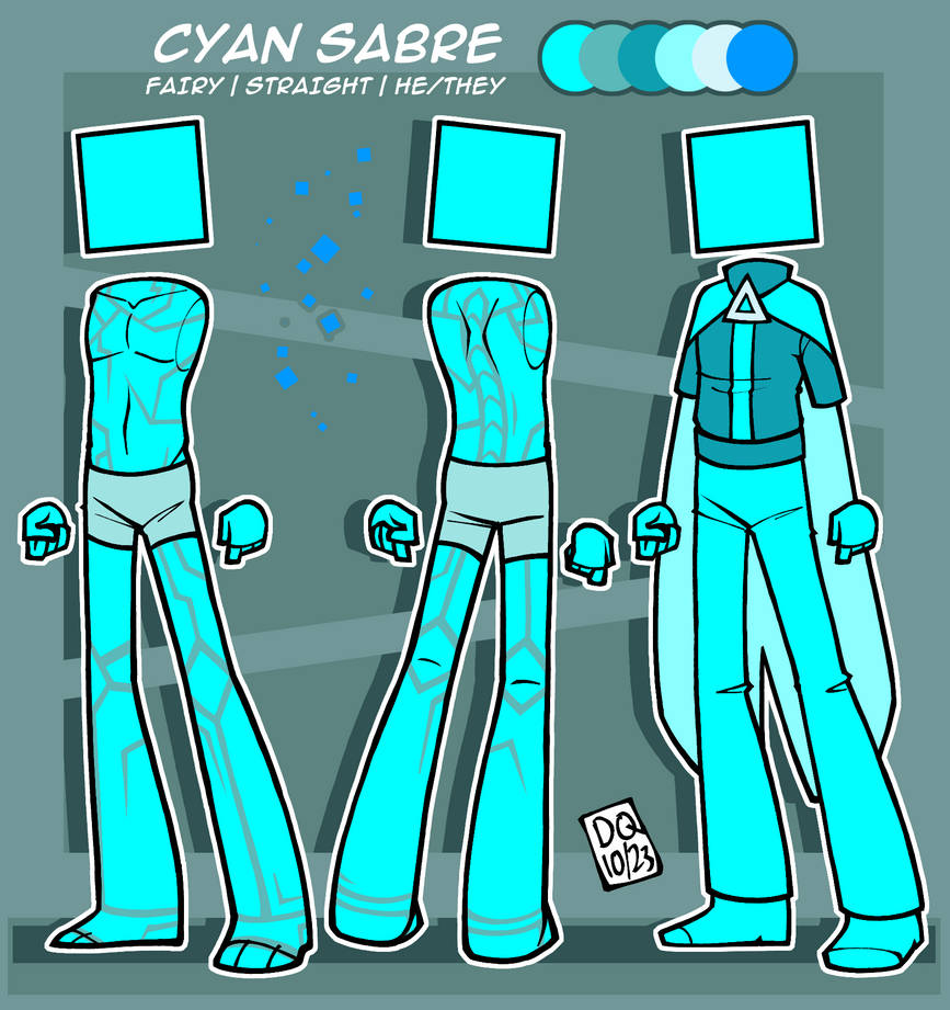 Cyan Colorblock Deviantart new cyan ref by deltaqi on DeviantArt
