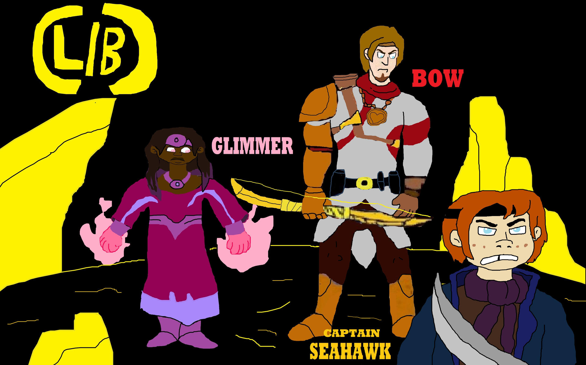 GLIMMER,BOW and CAPTAIN SEAHAWK by HOMEFACTORY on DeviantArt